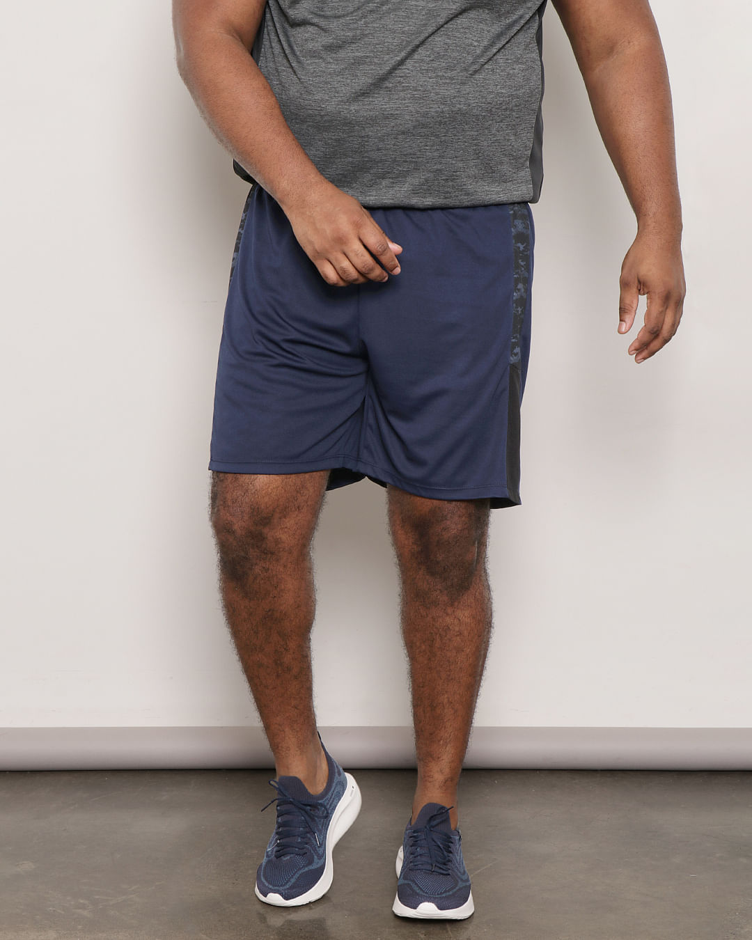 Bermuda-Plus-Size-Masculina-Esporte-Recorte-Com-Bolso-Marinho