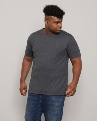 Camiseta-Plus-Size-Masculina-Basica-Mescla-Cinza