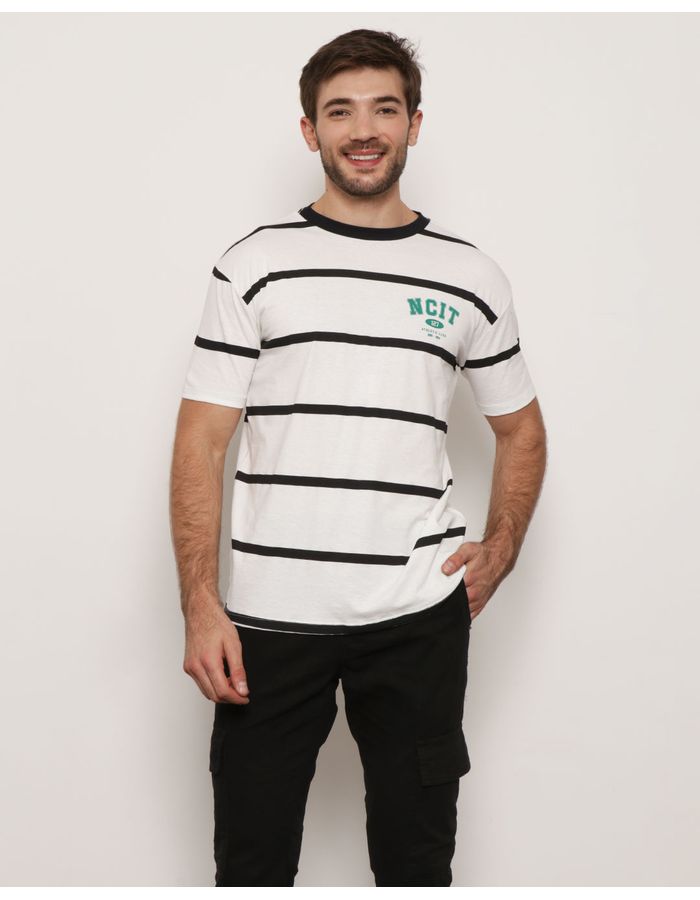 Camiseta-Masculina-Listrada-Manga-Curta-Off-White