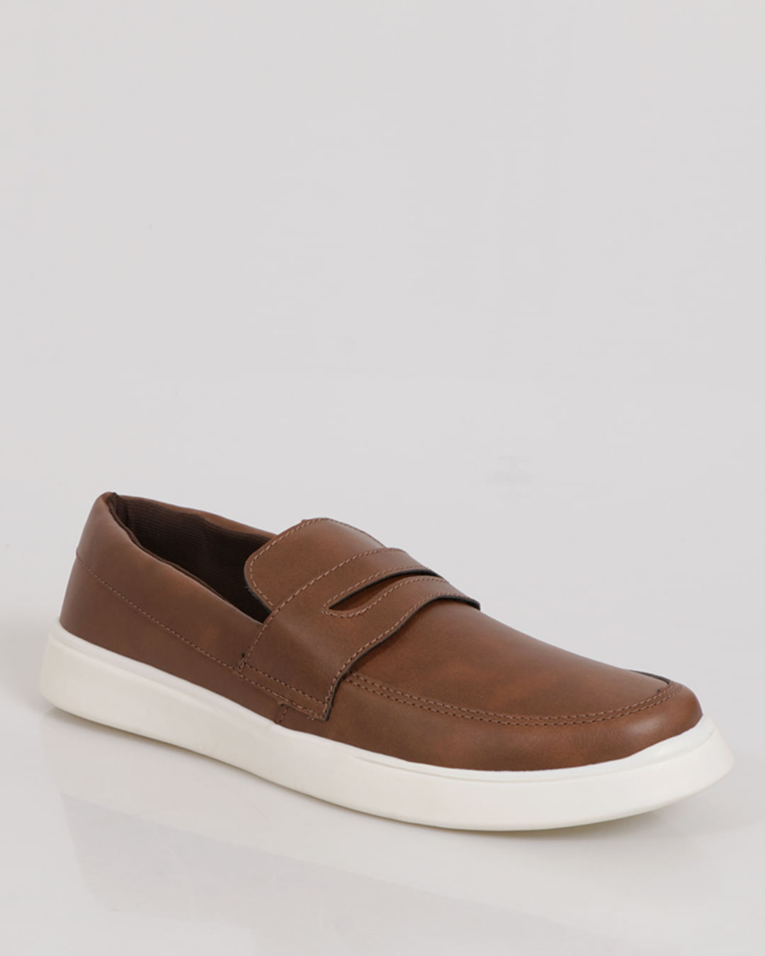 Sapato-Mocassim-Masculino-Sintetico-Marrom