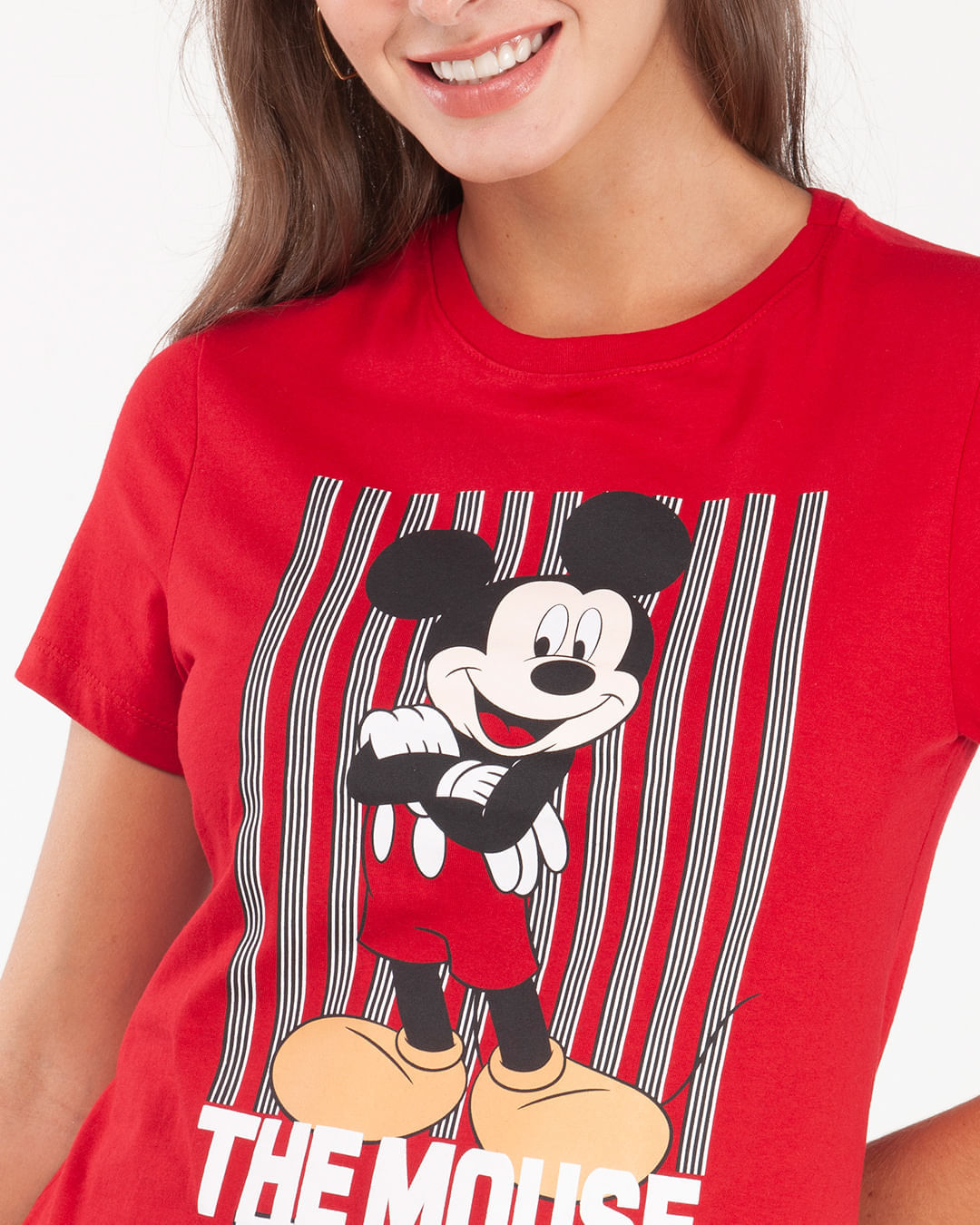 Blusa-Feminina-Vermelha-Estampa-Mickey-Disney