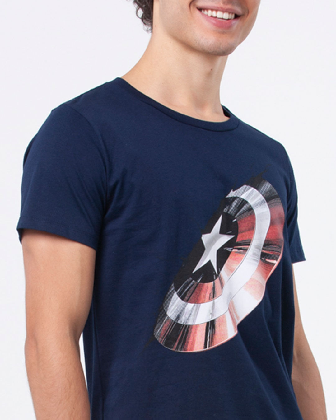 Camiseta-Masculina-Capitao-America-Marvel-Marinho