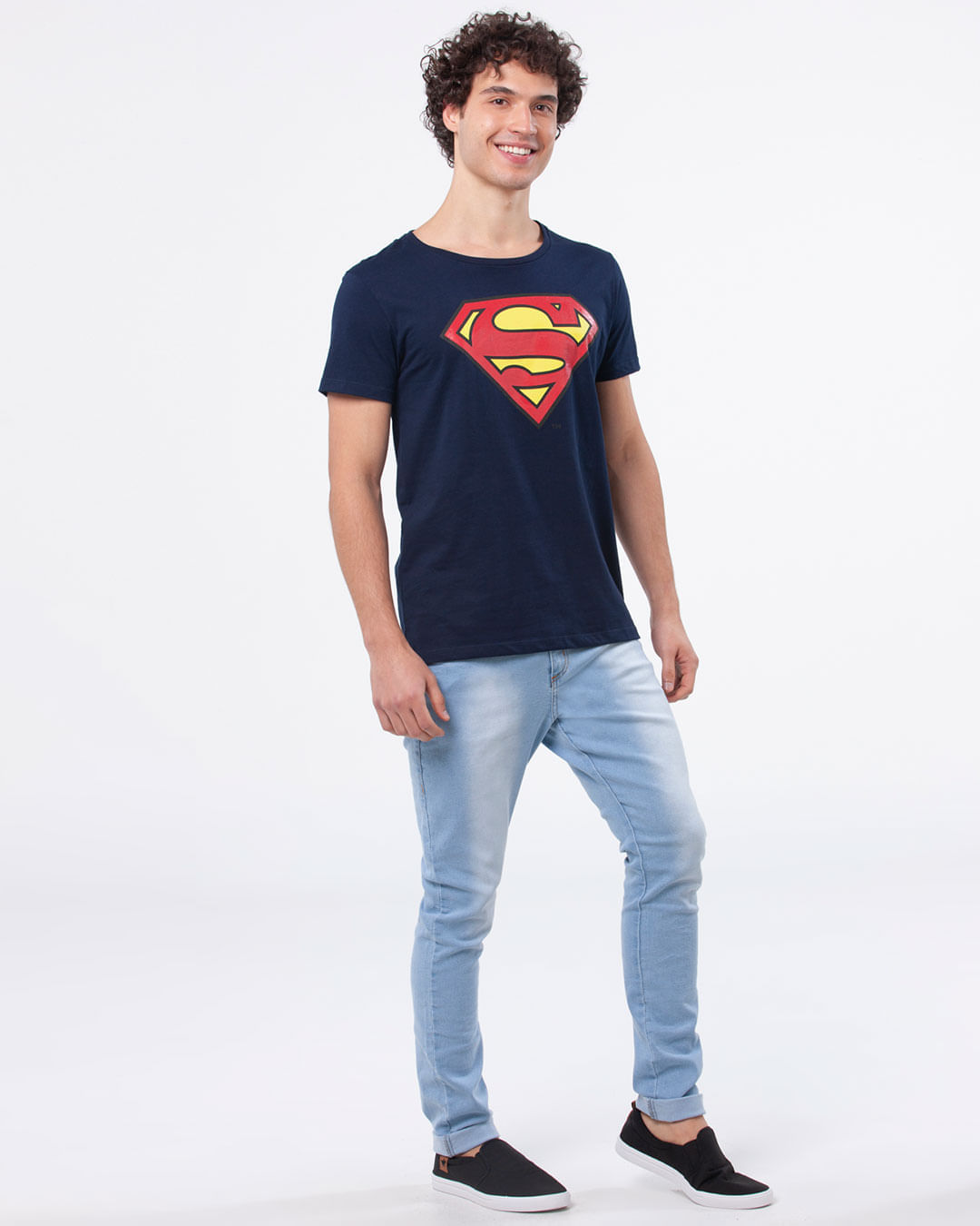 Camiseta-Masculina-Super-Homem-Dc-Comics-Logo-Marinho