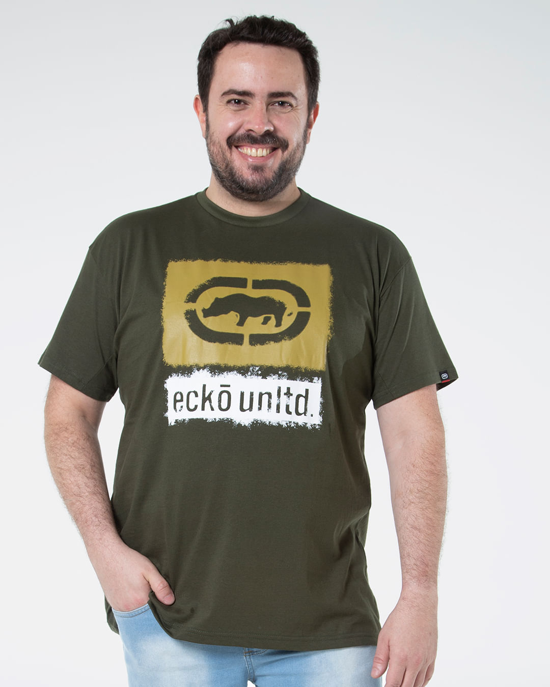 Camiseta-Masculina-Plus-Size-Estampada-Ecko-Verde