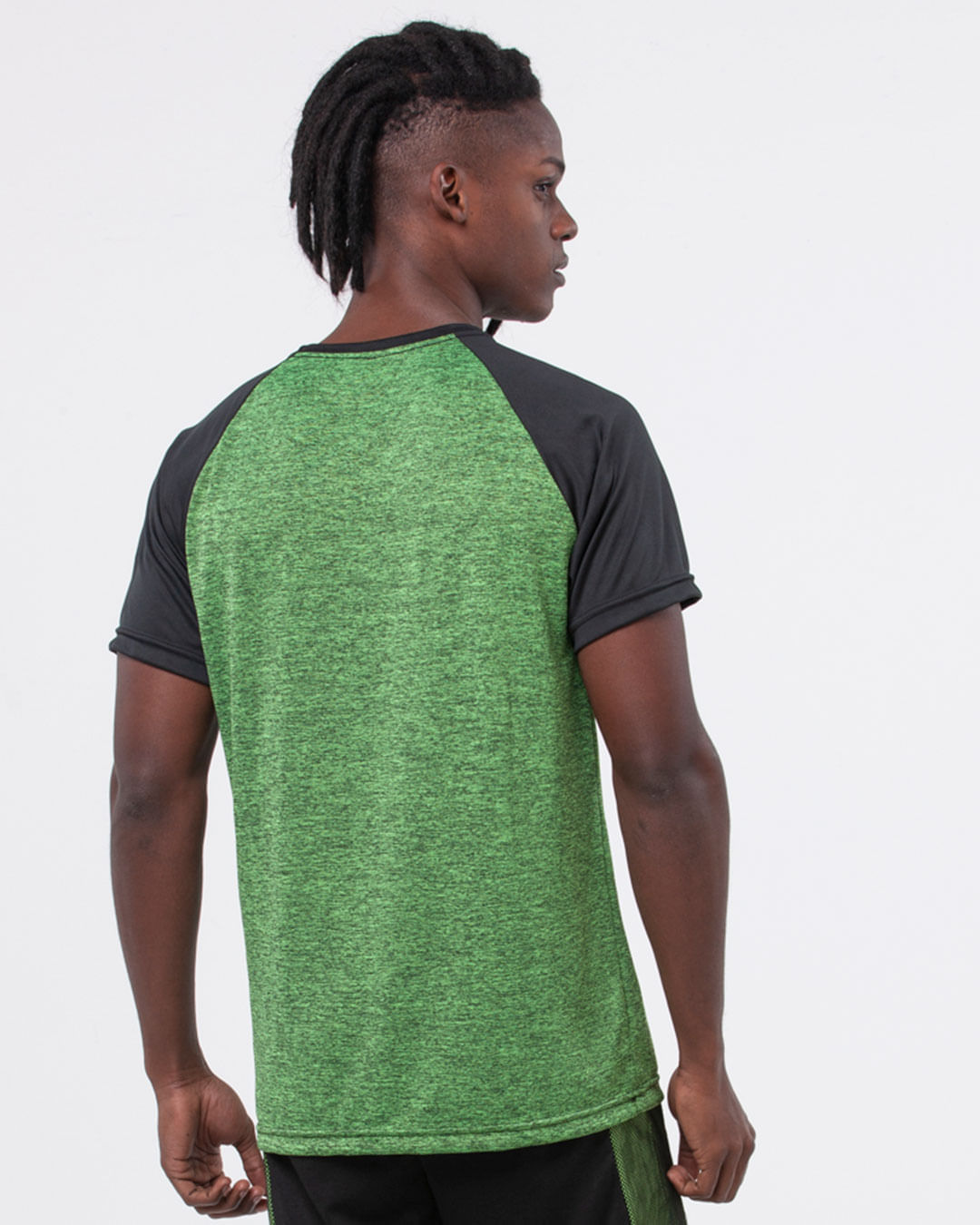 Camiseta-Masculina-Malha-Mescla-Manga-Raglan-Verde